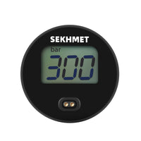 2nd Generation Sekhmet Digital Pressure Gauge 25mm Standard 1/8 BSPP 300 bar with 1/8 NPT adaptor