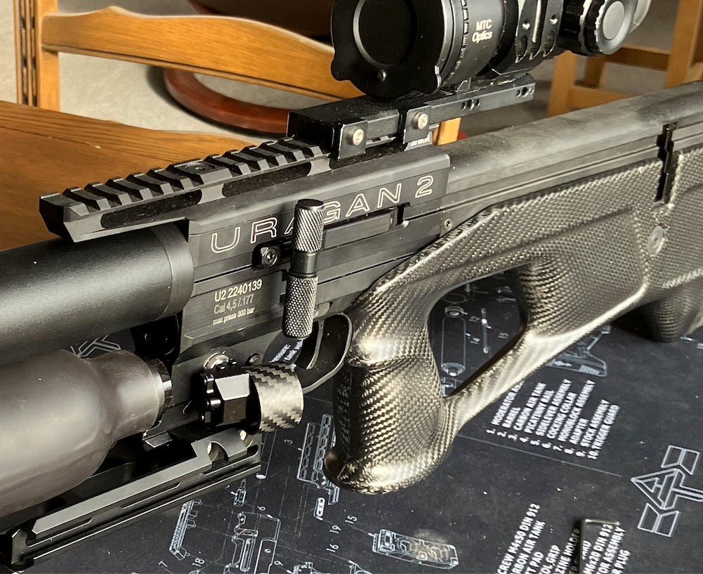 【Outgun】Side-mount Adapter Angled Pressure Gauge Bracket for FX BRK SKOUT AirForce airguns